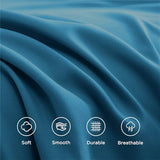 ILVOE King Size Sheet Set, King Size Bed Sheets 4 Pieces, Breathable and Soft Hotel Style Sheets Set, Microfiber Sheets with Deep Pockets, Easy Care, Peacock Blue ILVOE