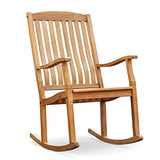 Cambridge Casual Arie Patio Porch Rocking Chair for Outdoor, Single Item/Natural Teak Cambridge Casual