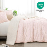 BEDELITE Fluffy Twin Comforter Set - Super Soft Sherpa Pink Comforter for Twin Size Bed, Luxury Warm Bedding Set for Winter, Fuzzy Bed Set 2 Piece (1 Comforter, 1 Pillowcase) BEDELITE