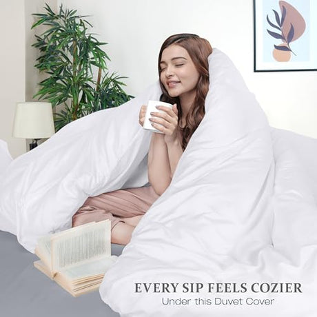 Utopia Bedding Duvet Cover Full Size - 3 Piece with Zipper Closure - 1 Comforter Cover 80X90 Inches & 2 Pillow Shams 20X26 Inches (White) Comforter Not Included Utopia Bedding