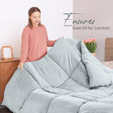 Utopia Bedding Comforters Twin Size, All Season Duvet Insert, Down Alternative Box Stitched Bed Comforter with Corner Tabs, Machine Washable (Light Grey) Utopia Bedding