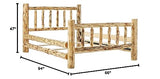 Montana Woodworks Log Furniture - Queen Bed - Varnished Montana Woodworks