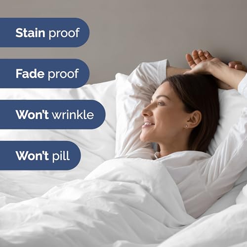 White Duvet Cover Twin/Twin XL Size - Extra Soft Twin/Twin XL Size Duvet Cover - Lightweight & Breathable - Easy Care & Fade Free w/ Zipper Closures & Ties - 68" x 90" Inches - Comforter Not Included CGK Unlimited