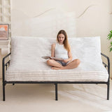 YOSHOOT 6 Inches Futon Mattress Full Size, Thick Futons Sofa Bed Couch, Floor Mattress for Adults, Shredded Foam Filling(Frame Not Included), Medium Firm YOSHOOT