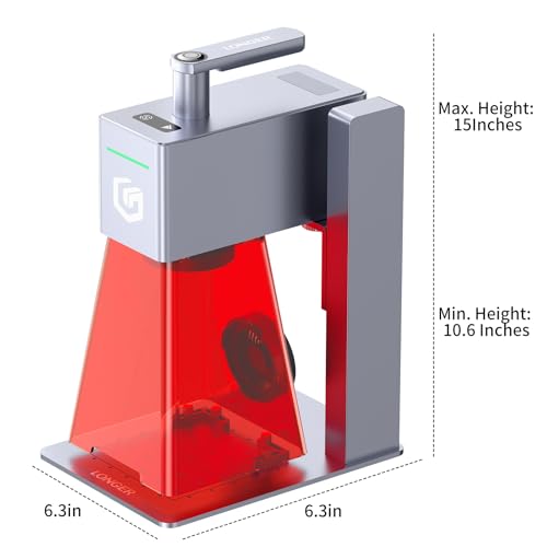 Longer Nano Pro 12000mW Desktop Laser Engraver, 0.05mm Precision 5000mm/s Engraving Speed, 3.3K Resolution, Laser Cutter and Engraver for Wood, Metal, Acrylic, Leather, Ceramics 100x100mm Work Area Longer