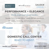 Sauder Cottage Road Book Shelf, Bookshelf with Storage, Library Bookcase with Doors and Adjustable Shelves, in Raven Oak Finish Sauder