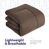 Twin Comforter Set with Sheets - 5-Piece Bedding Collection - 1 Comforter, 1 Fitted Sheet, 1 Flat, 2 Pillowcases - Deep Pocket - Soft & Premium Quality - Ideal for All Seasons, Chocolate Brown Sweet Home Collection