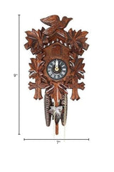 Sternreiter BIRD AND LEAF Model 1200 Brown Forest Mechanical Cuckoo Clock, Linden Wood with Half and Full Hour Strike Sternreiter