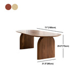 LAKIQ Oval Dining Table Solid Wood Conference Table Rectangle Meeting Room Table Office Writing Desk Table Only - Without Chairs (Natural, 70.9" L x 31.5" W x 29.5" H) LAKIQ