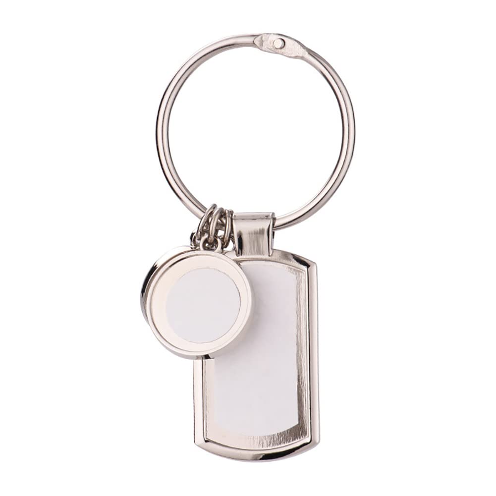 Sublimation Blank Keychain Transfer Keychain Picture Frame Keychain Metal Keyrings Memorial Gifts for Family Lover WoodArtSupply