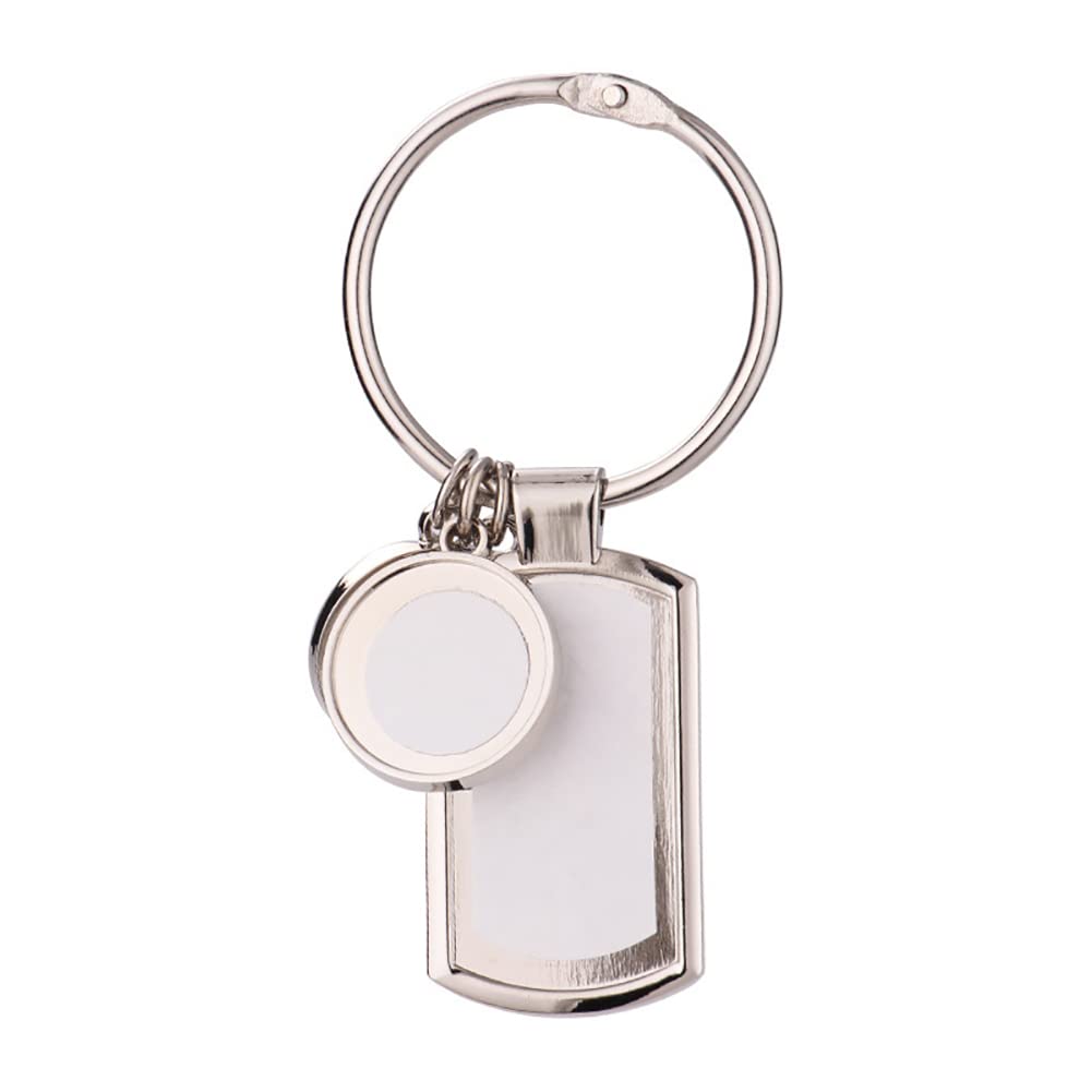 Sublimation Blank Keychain Transfer Keychain Picture Frame Keychain Metal Keyrings Memorial Gifts for Family Lover