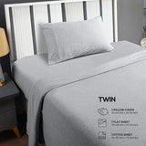 Utopia Bedding Twin Sheet Set - Jersey Knit Sheets 3 Piece – Cotton – Soft T-Shirt Stretchy Sheets (Twin, Heather Light Grey) Utopia Bedding