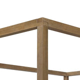 Christopher Knight Home Gana Classic Canopy Bed Frame King Size, 4 Poster King Size Bed Frame and Headboard, Wooden Slat Support, King Bed Frame No Box Spring Needed, Antique Natural