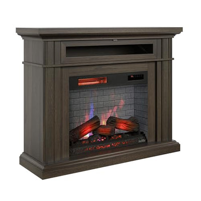 duraflame® Electric Fireplace Wall Mantel with Infrared Heater and Remote Control, Waverly Oak