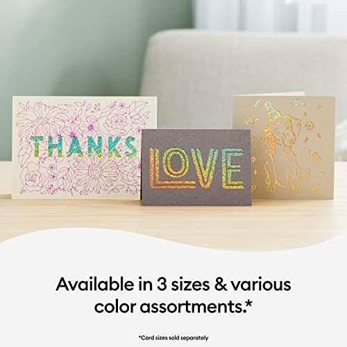 Cricut Cutaway Cards R40, Intricately Design Birthday Cards, Thank You Cards, Custom Greeting Cards, Holographic Backer, Compatible with Cricut Joy/Maker/Explore Machines, Pastel Sampler (12  - WoodArtSupply