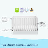 Graco Theo 3-in-1 Convertible Crib (White) - GREENGUARD Gold Certified, Converts to Toddler Bed & Daybed, Fits Standard Full-Size Crib Mattress, 4 Adjustable Mattress Heights Graco