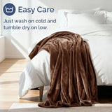 Ultra Soft Fleece Blanket Twin Size - Flannel Fleece Luxury Twin Blanket - Lightweight for Couch Bed Chair - Thick, Warm and Breathable - All Season Cozy Fuzzy, Anti-Static Microplush Bedding, Brown CGK Unlimited