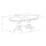 East West Furniture VAAN9-OAK-C 9 Piece Dining Table Set Includes an Oval Dining Room Table with Butterfly Leaf and 8 Linen Fabric Upholstered Chairs, 40x76 Inch, Oak East West Furniture
