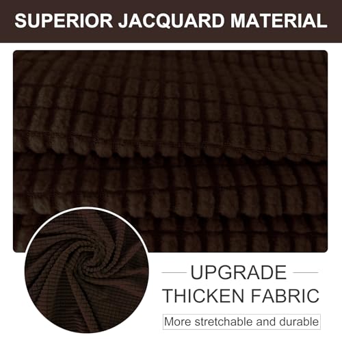 U-NICE HOME Stretch Couch Cover Sofa Cover Washable Sofa Slipcover Furniture Protector for 3 Cushion Couch Sofa Pet Friendly(Sofa, Chocolate) U-NICE HOME