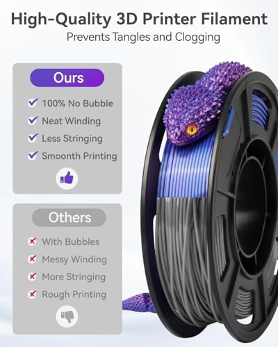 Epelay Epelay 3D Printing Filament Bundle, Silk PLA Printer Filament 1.75mm, Shiny Dual Color Change, Neatly Wound Bundle, 4 x 250g Spools for FDM Printers Epelay