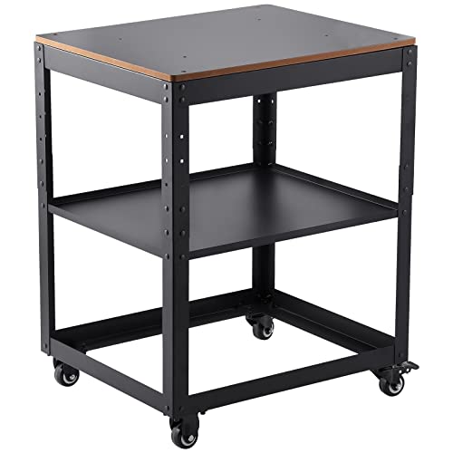 VEVOR Planer Stand, 100 lbs / 45 kg heavy loads, Three-Gear Height Adjustable Thickness Planer Table,with 4 Stable Casters & Storage Space, for most planers, saws, bench-top machines, power tools VEVOR