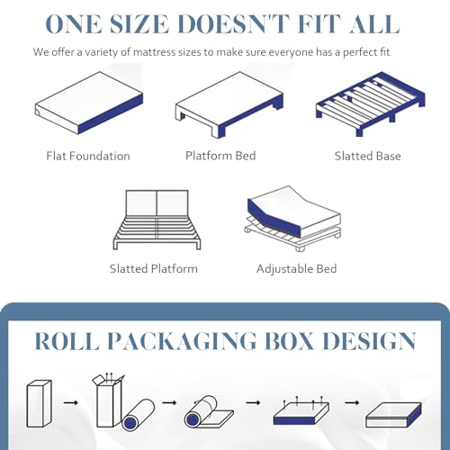 DreamQi Queen Mattress in a Box,8 Inch Hybrid Queen Size Mattresses,Gel Memory Foam and Pocket Spring Queen Bed Mattress,Medium Firm,Breathable Comfort Soft Mattress Pressure Relief DreamQi