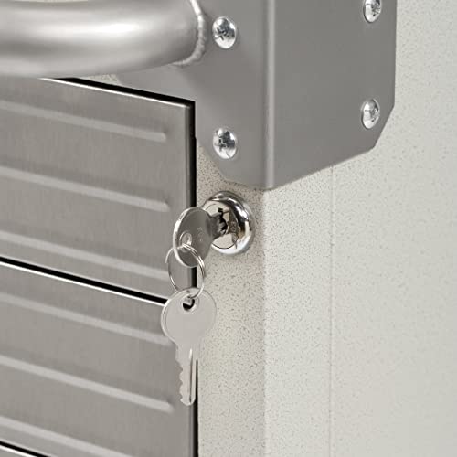 Seville Classics UltraHD Heavy Duty Rolling Cabinet Workbench Table w/Solid Wood Top, Workstation for Garage, Office, Workshop, Granite, 6-Drawer (28" W x 18" D Seville Classics