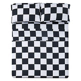 Best Season Bed Sheet Set 3 Pieces -Twin Size-Soft Durable Microfiber Bedding Sheet Set,Deep Pocket,Stain,Fade & Wrinkle Resistant (Plaid Black&White) Best Season