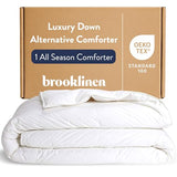 Brooklinen Luxury All-Season Down Alternative Comforter - King/Cali King - Soft Cloud-Like Duvet Insert - 100% Cotton Sateen Shell, Recycled Fill, Baffle Box Construction - Breathable All-Year Bedding Brooklinen