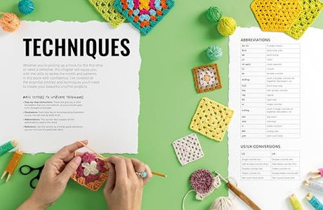 The Granny Square Crochet Bible: Everything you need to know about how to crochet granny squares WoodArtSupply