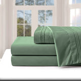 Manyshofu Extra Deep Pocket Full Size Sheets Set - Hotel Luxury 1800 Thread Count Sheets & Pillowcases - Kids Bedding Set up to 24" Mattress - Sage Green Bed Sheets 18-24 Inch Deep Pockets - 4 Piece Manyshofu