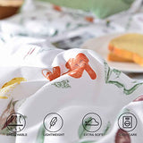 Floral Duvet Cover King Size - White Yellow Flowers and Green Leaf Spring Botanical Printed Microfiber Comforter Cover Set - 3PC 104X90 Soft and Lightweight Quilt Cover, Farmhouse Style for Women Men Faincy