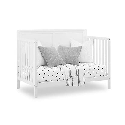 Delta Children Hartley 6-in-1 Convertible Crib, Bianca White - WoodArtSupply