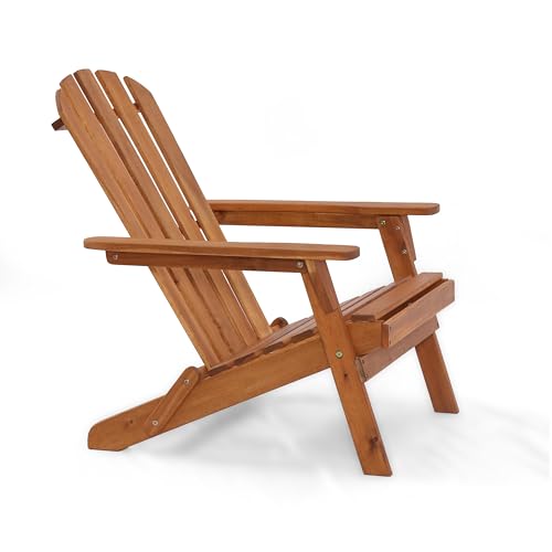 VICTORY RELAX Collapsible Adirondack Chair, 440 LBS Ergonomic Wooden Patio Armchairs with Waterproof and UV Protection Coating, Recliner Chair for Deck, Lawn, Backyard, Garden, Poolside, Fire - WoodArtSupply