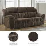 Signature Design by Ashley Frohn Modern Manual Reclining Sofa, Dark Brown Signature Design by Ashley