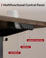 SANODESK Dual Motor Electric Standing Desk 79 x 32 Inches, Height Adjustable Sit Stand Desk with Large Splice Board for Home Office, Computer Workstation, Study & Gaming, Black Frame/Black Walnut Top SANODESK