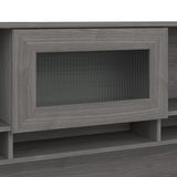 Bush Home Cabot 60W 3 Position Sit to Stand L Shaped Desk with Hutch in Modern Gray Bush Home
