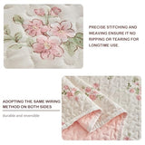 Joyreap Twin Size Quilt Set for Girls, Floral Pink n White Design, 2pcs Soft n Cozy Microfiber Quilt, Bedspread Bed Cover for All Season- 68x88 inches Joyreap