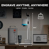 OMTECH 50W Fiber Marking Machine with Rotary Axis, 6.9x6.9 Fiber Laser Engraving Machine with JPT Laser Source, Fiber Laser Marker and Etcher with Autofocus and Camera for Aluminum Gold Jewelry OMTech