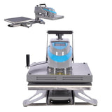Eonvest 16x24 Manual 90° Swing Away Heat Press Machine with Slide Out Base, 2kw, High Pressure, Designed for Industrial, Small Business, or Home Use. (Grey and Blue, 16x24 Manual) Eonvest