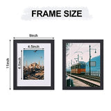 Vittanly 8x10 Picture Frames for Wall Set of 9, Display 5x7 Pictures with Mat or 8x10 without Mat, Collage Frames for Wall or Tabletop, Perfect for Home Décor and Gifts, Black Vittanly