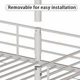 Skipity Sigmo Metal Triple Bunk Bed, Heavy Duty Twin Size Triple Bunk Bed Frame for 3 with Ladder & Guardrail, 3 Bunkbeds for Kids Adults Teens Boys, Bedroom, Dormitory, No Box Spring Need, White Skipity Sigmo