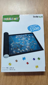 Lavievert 1500 Piece Jigsaw Puzzle Mat Roll Up with Unique Auxiliary Line Design, Portable Puzzle Board for Adults & Kids, Non-Slip Puzzle Keeper Storage Saver for 1500 1000 500 Piece Puzzles LAVIEVERT