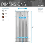 48" W Premium Foldable Accordion Doors, Double Walled Heavy Duty Folding Doors for Interior, Privacy Room Divider, White Oak Techni Home
