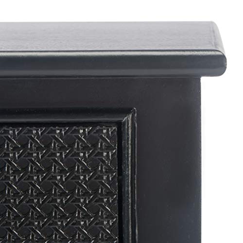 Safavieh Home Collection Haines Black 4-Drawer Bottom Shelf Console Table SAFAVIEH