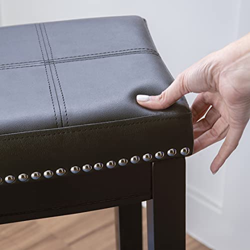 Linon Claridge Bar, Black Stool, 32" X 18.75" X 13" Linon