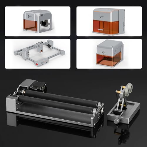 Carverall Rotary Roller with Bracket, Y-axis Rotary Roller 360° Rotation for Cylindrical Objects, Tumbler, Cups, Bottles, Pens, Wine, Laser Rotary Aattachment for Carverall Laser Engraver and Cutter Carverall