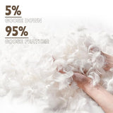 puredown® Goose Feather Down Fiber Comforter King Size - 100% Organic Cotton Cover All Season Duvet Insert, Breathable Fluffy Warmth Hotel Luxury Bedding Comforter (104"x90") puredown