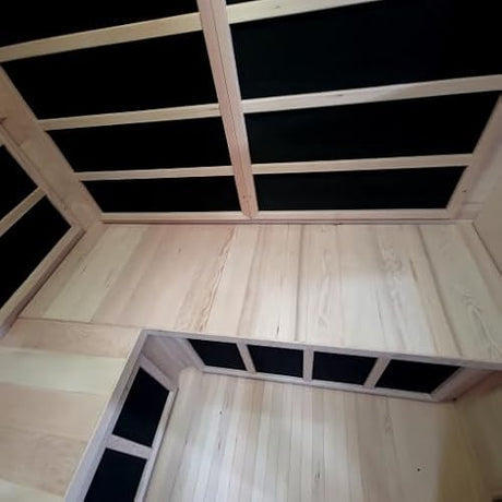 Saferwholesale 3-4 Person Corner FAR Infrared Sauna Canadian Hemlock - Maui Saferwholesale
