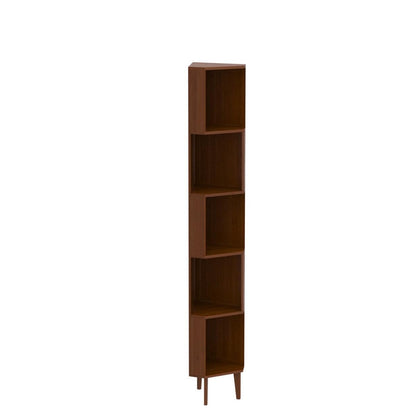 BALANBO 5-Tier Industrial Corner Bookshelf - Multifunctional Storage Solution for Home and Office - WoodArtSupply